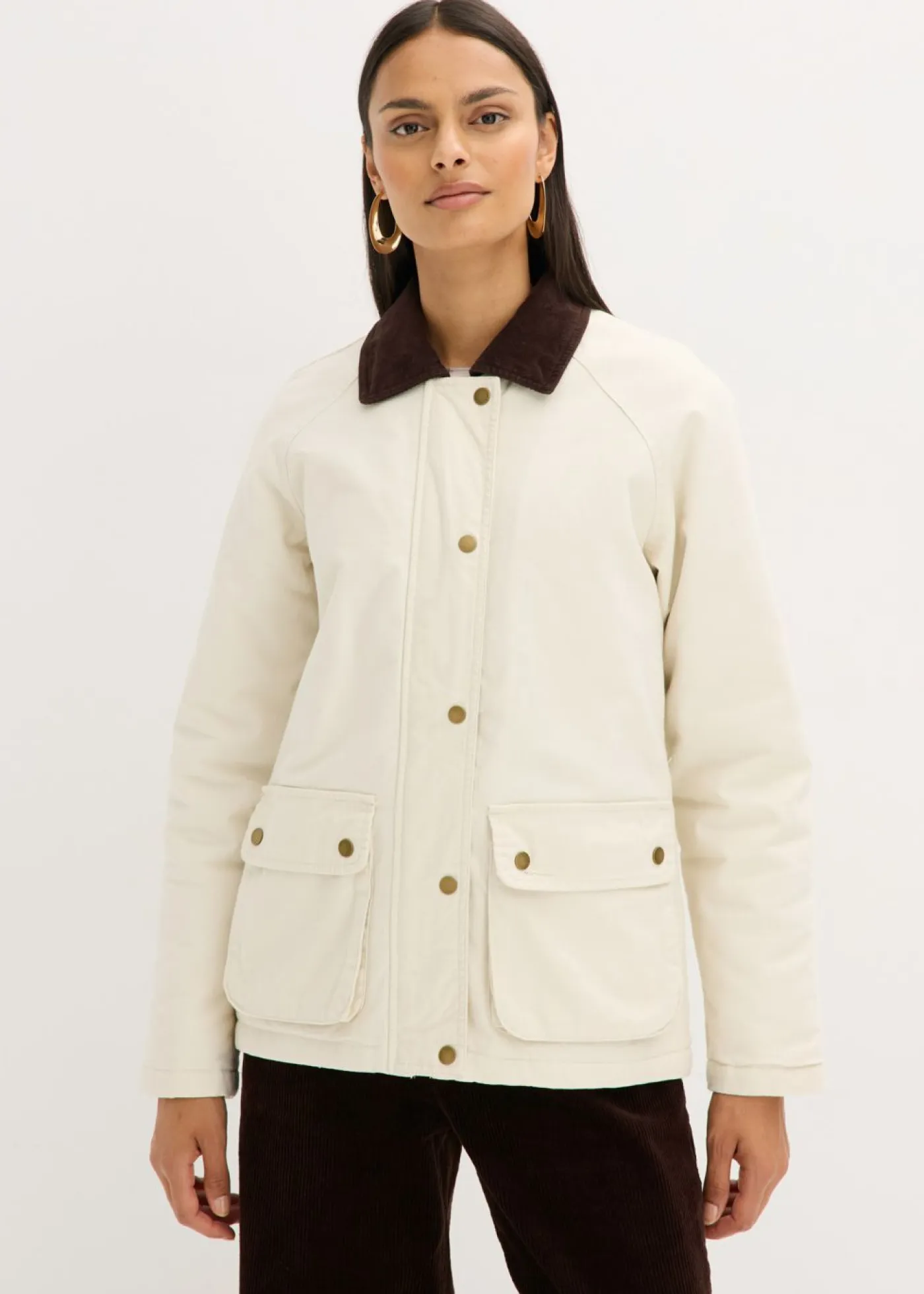 Chaqueta acolchada de sarga Mujer Chaquetas Y Abrigos