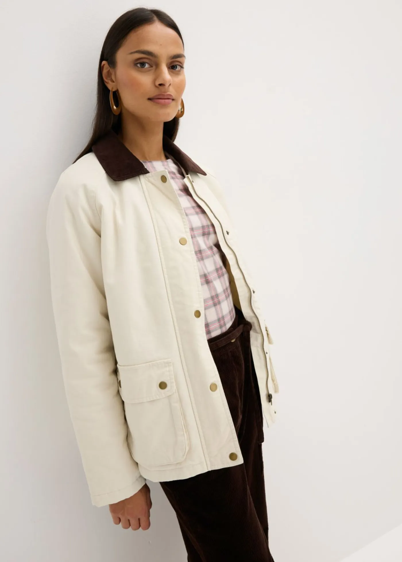 Chaqueta acolchada de sarga Mujer Chaquetas Y Abrigos