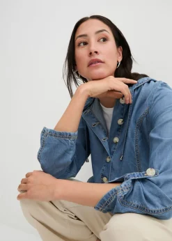 Best Chaqueta camisera con lino refrescante Mujer Chaquetas Y Abrigos