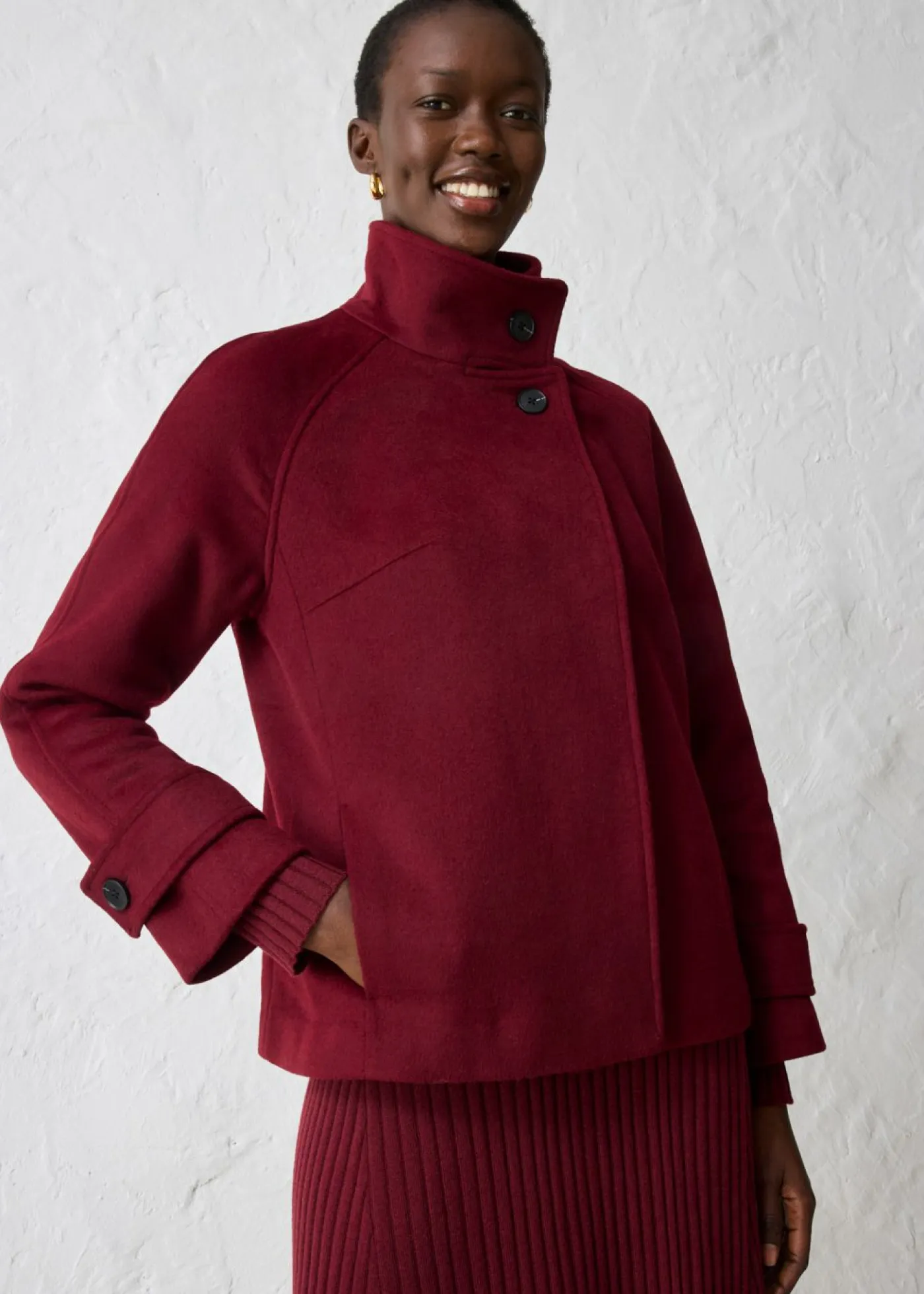 Chaqueta con suave contenido de lana Mujer Premium|Chaquetas Y Abrigos