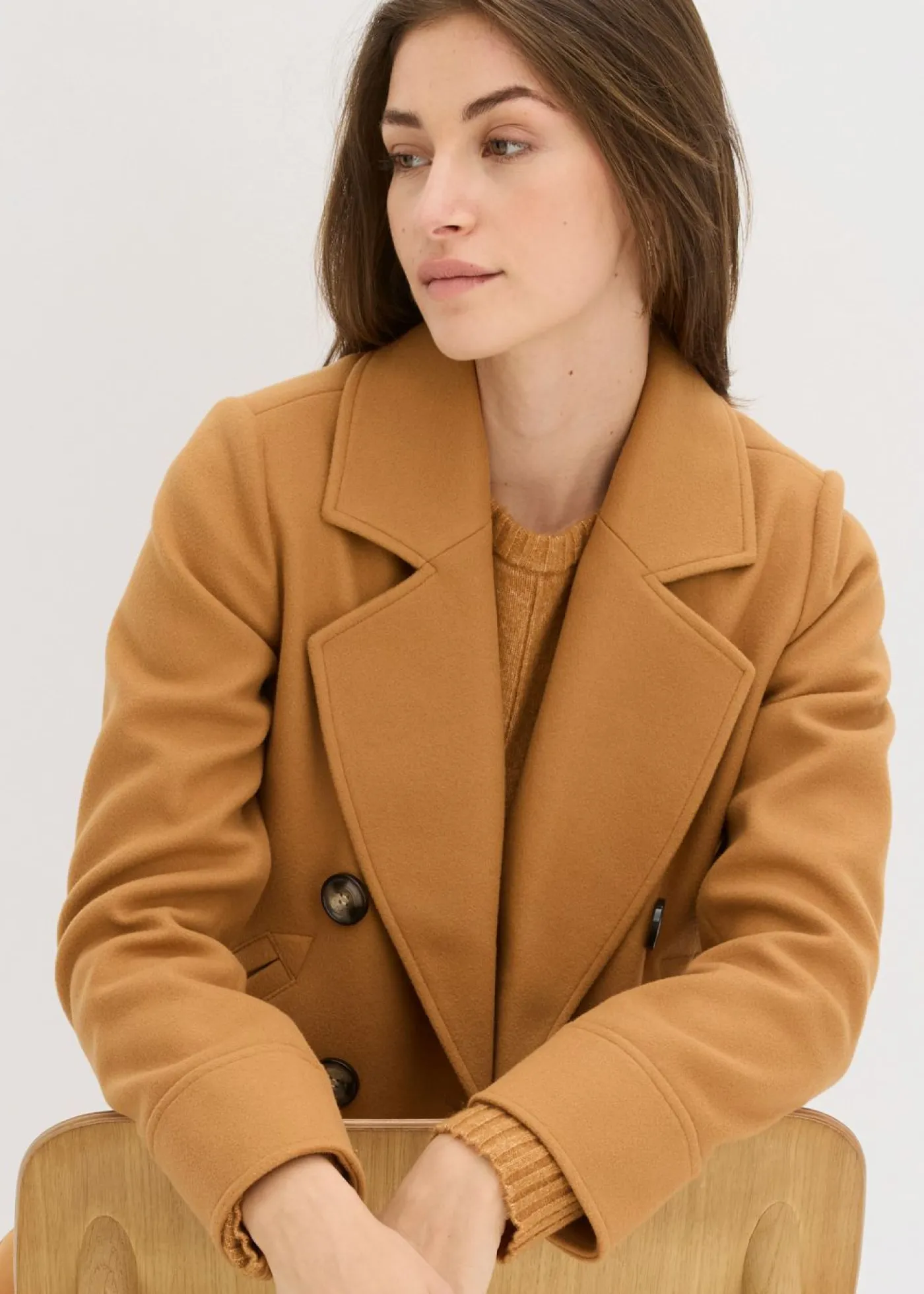 Online Chaqueta corta con aspecto de lana Mujer Chaquetas Y Abrigos
