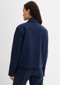 Chaqueta corta de entretiempo de mezcla de algodón orgánico elástico Mujer Esenciales|Chaquetas Y Abrigos