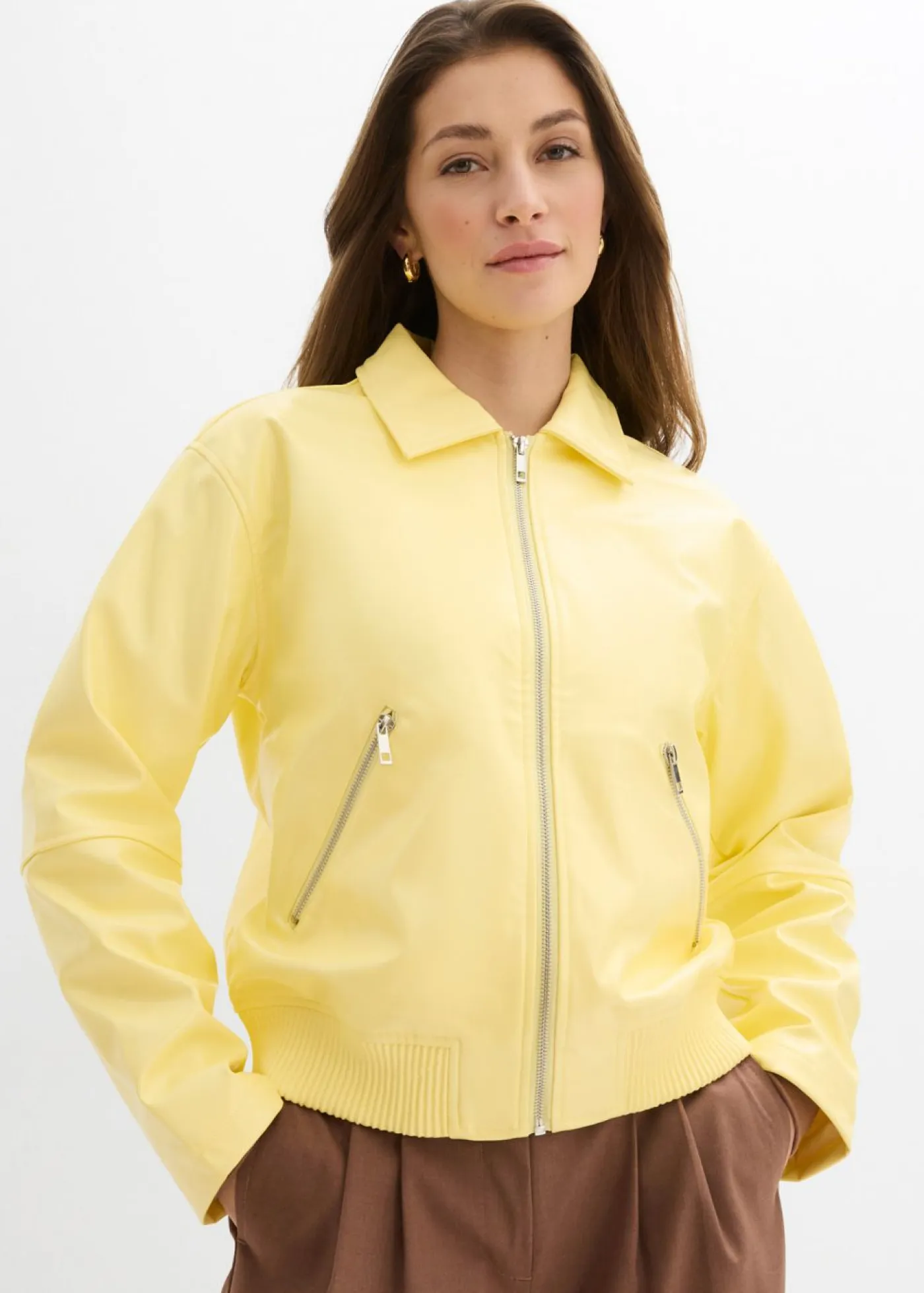Hot Chaqueta corta de piel sintética Mujer Chaquetas Y Abrigos|Novedades
