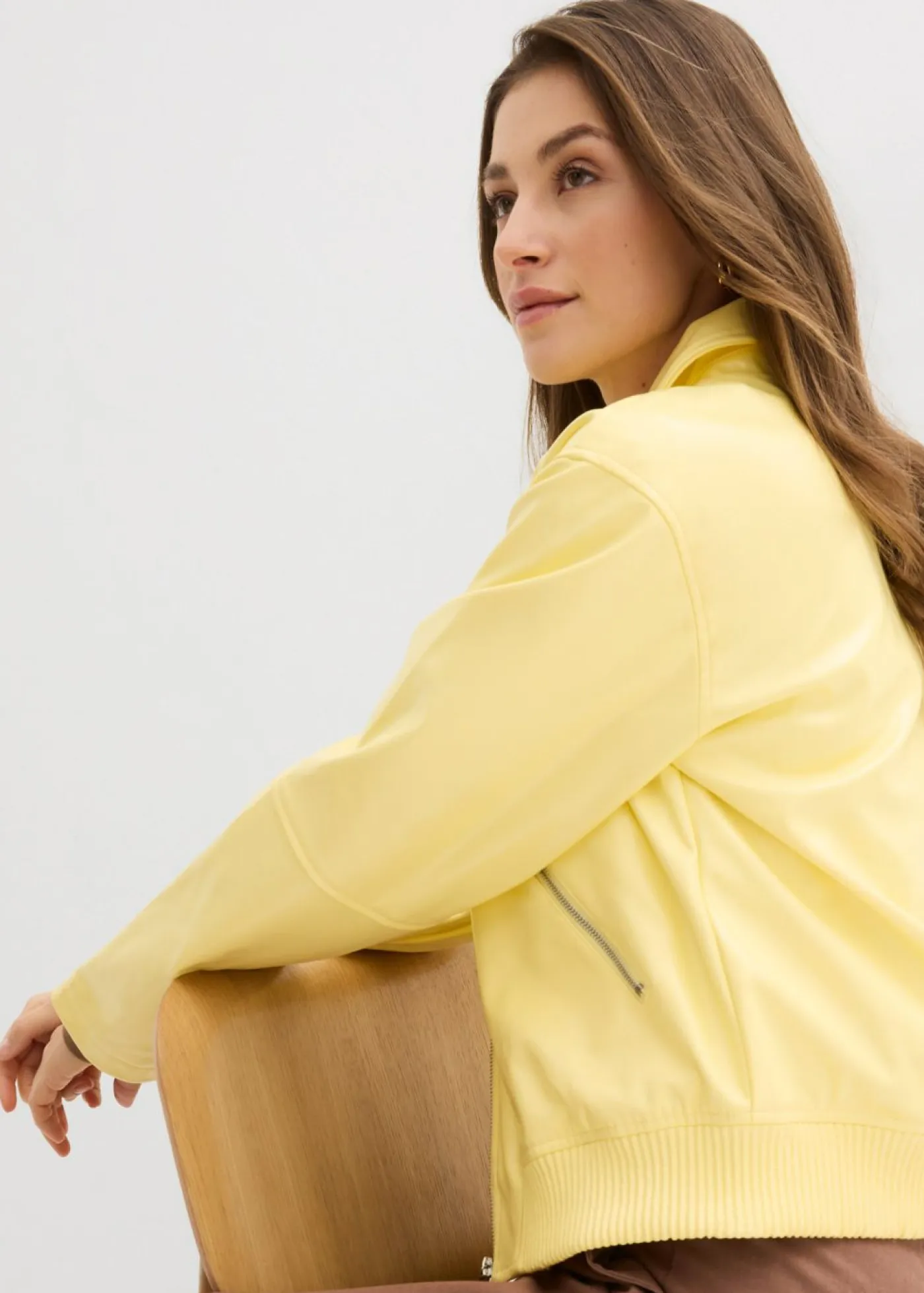 Hot Chaqueta corta de piel sintética Mujer Chaquetas Y Abrigos|Novedades