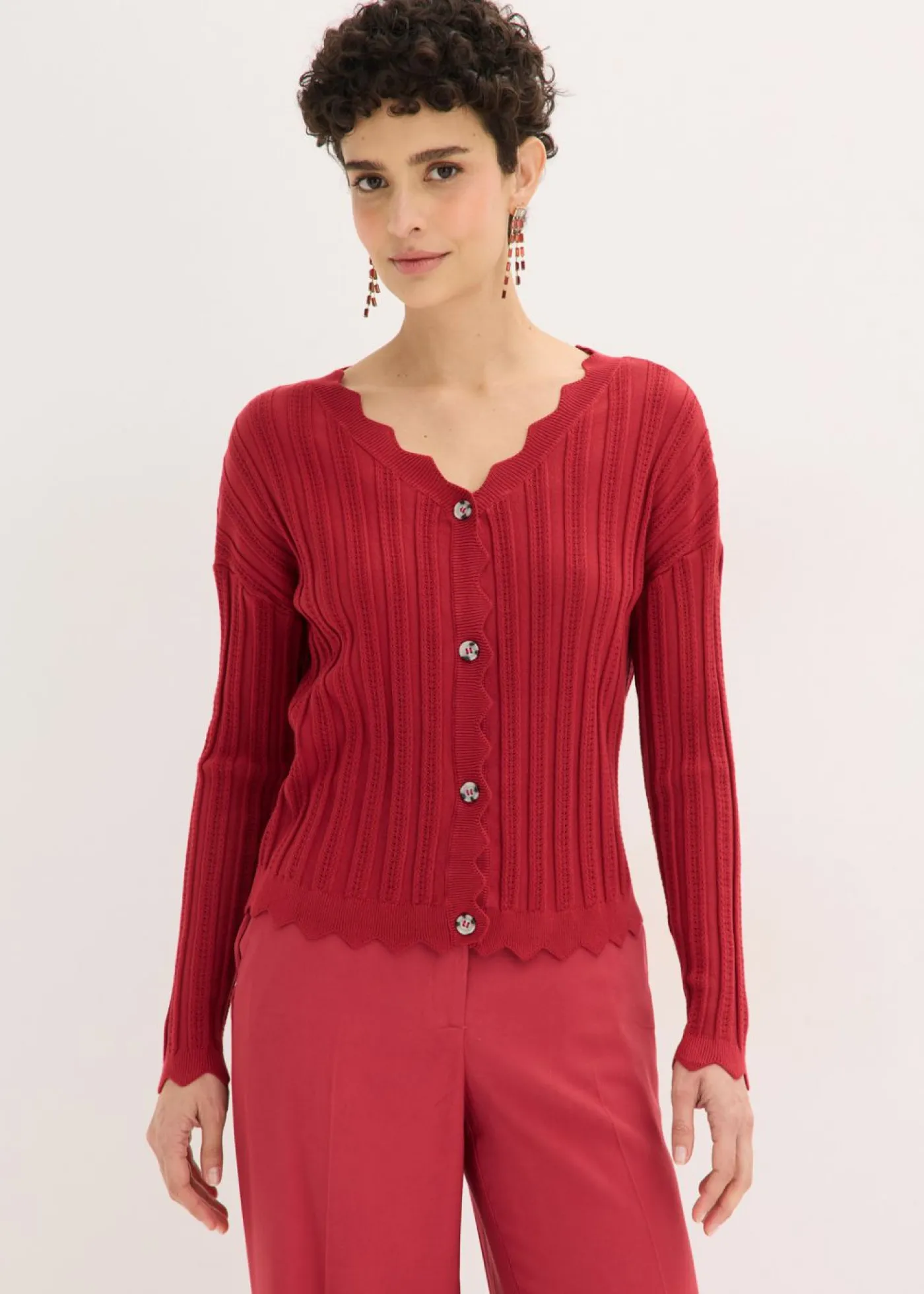 Best Chaqueta corta de punto ajour Mujer Jerséis|Novedades