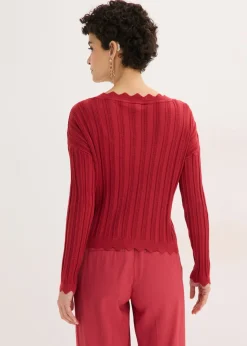 Best Chaqueta corta de punto ajour Mujer Jerséis|Novedades