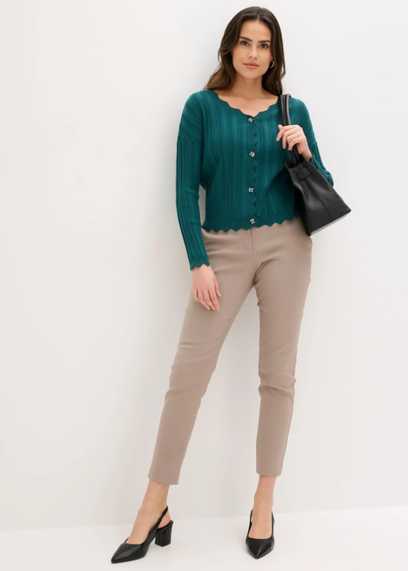 Discount Chaqueta corta de punto ajour Mujer Jerséis|Novedades