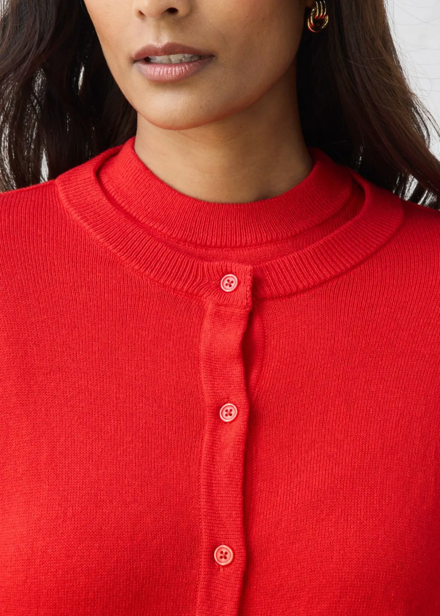 Sale Chaqueta corta de punto con contenido de seda Mujer Premium|Jerséis