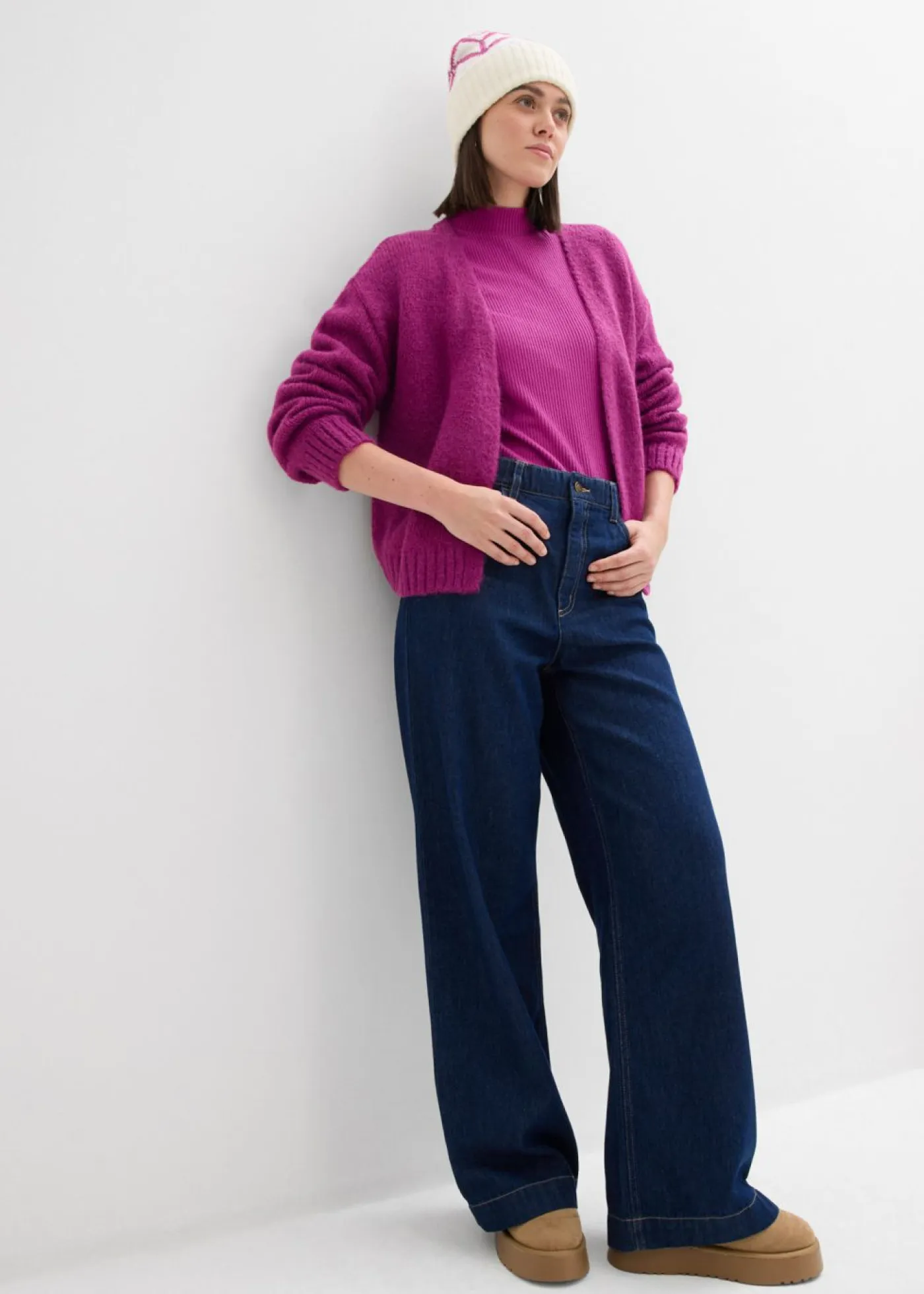 Online Chaqueta corta de punto grueso con corte holgado Mujer Jerséis|Ropa De Punto