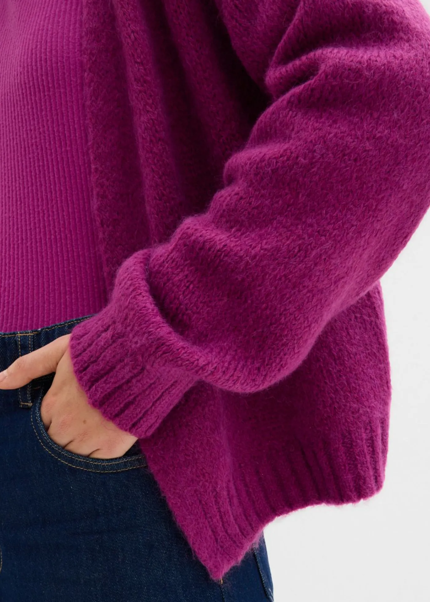 Online Chaqueta corta de punto grueso con corte holgado Mujer Jerséis|Ropa De Punto
