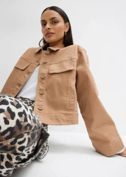 Hot Chaqueta corta de sarga Mujer Chaquetas Y Abrigos