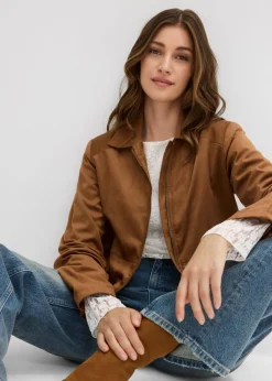 Online Chaqueta de ante sintético Mujer Chaquetas Y Abrigos