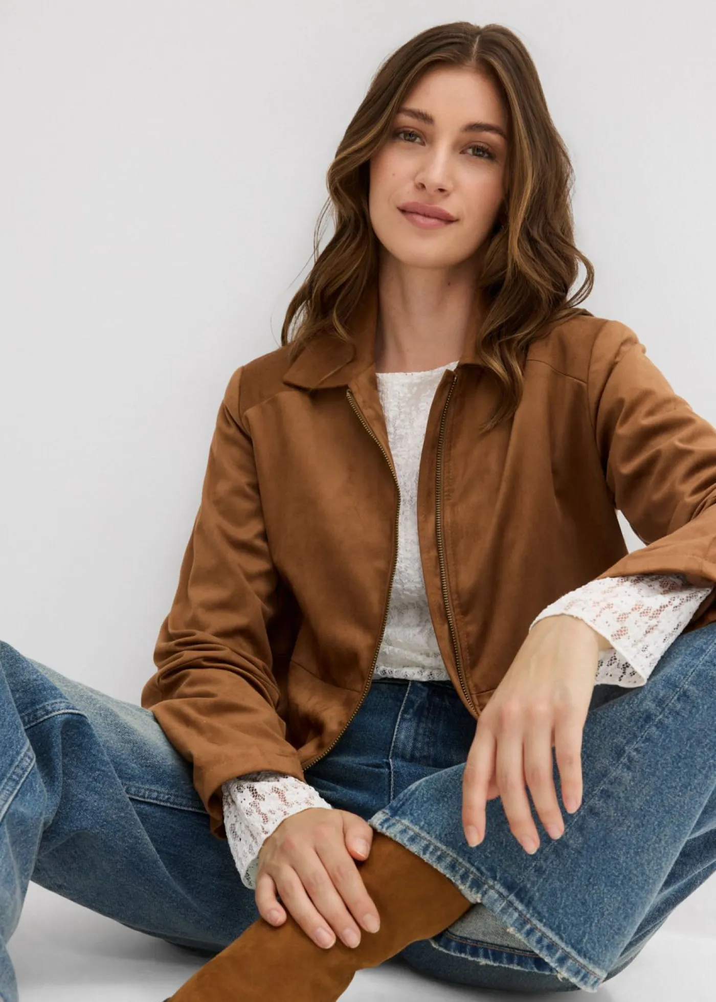 Online Chaqueta de ante sintético Mujer Chaquetas Y Abrigos