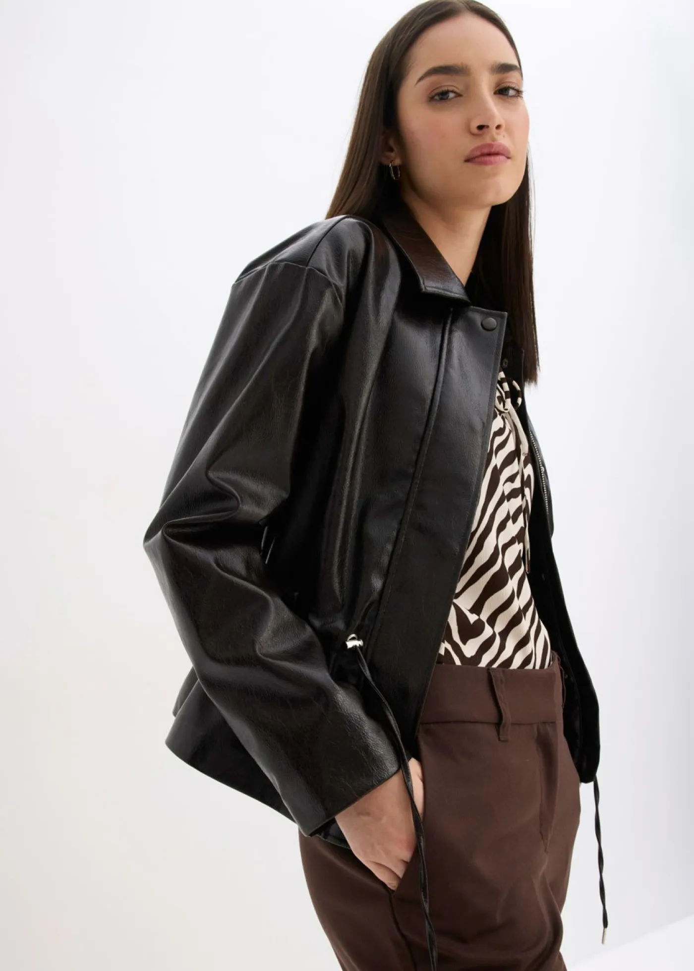 Hot Chaqueta de charol sintético Mujer Chaquetas Y Abrigos