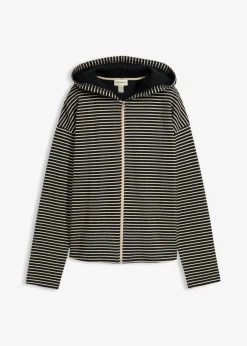 Online Chaqueta de chándal a rayas de mezcla de algodón Mujer Ropa Cómoda