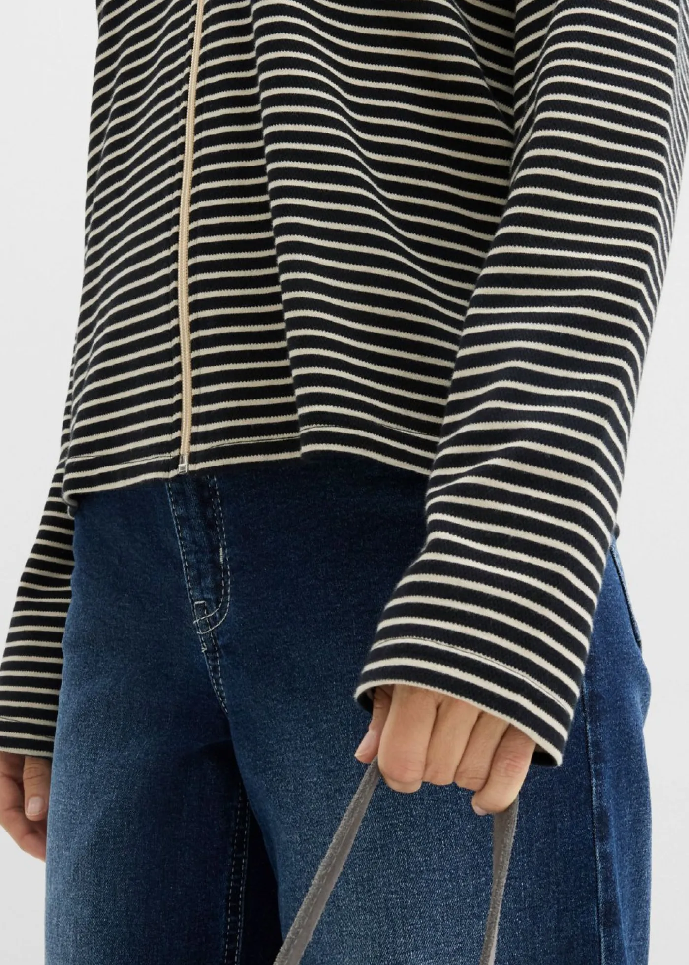 Online Chaqueta de chándal a rayas de mezcla de algodón Mujer Ropa Cómoda