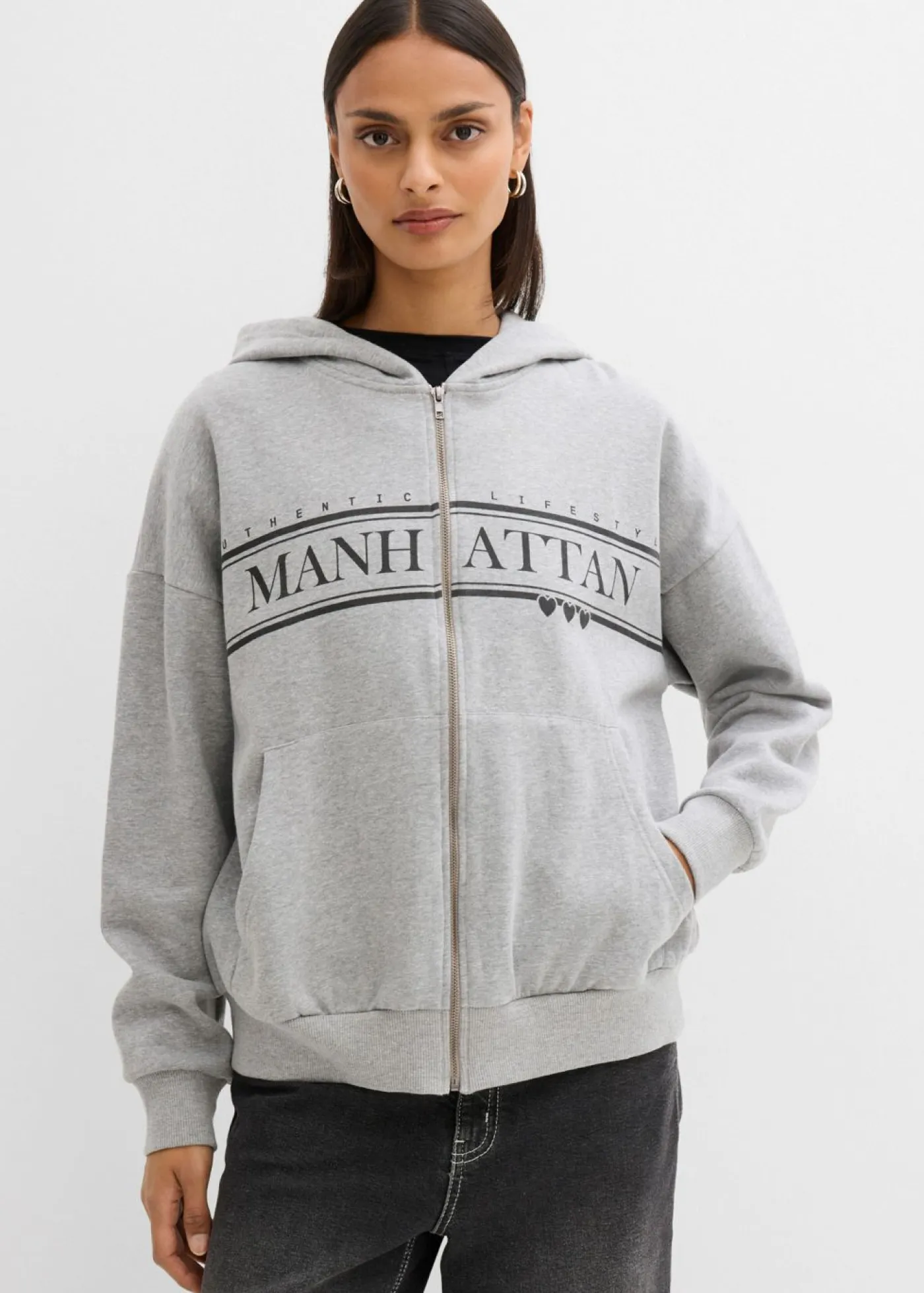 Sale Chaqueta de chándal ancha con capucha de algodón orgánico puro Mujer Ropa Cómoda