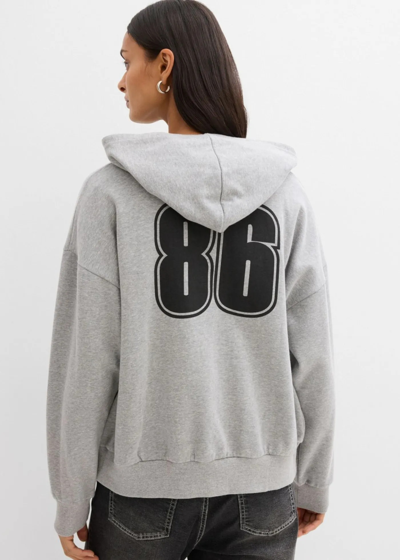 Sale Chaqueta de chándal ancha con capucha de algodón orgánico puro Mujer Ropa Cómoda