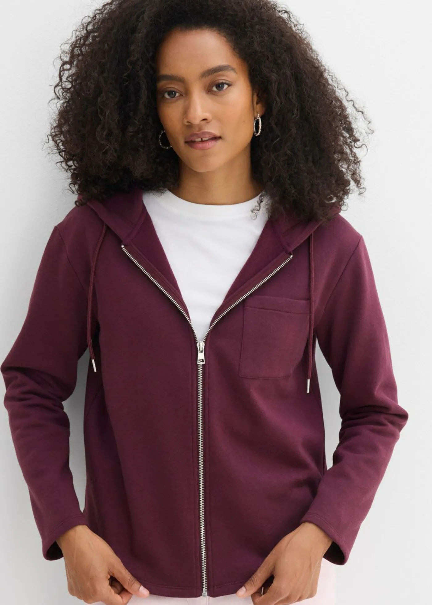 Hot Chaqueta de chándal con capucha y poliéster reciclado Mujer Ropa Cómoda