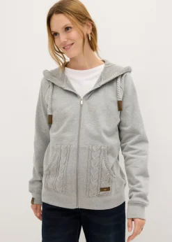 New Chaqueta de chándal con capucha de punto y bolsillo Mujer Ropa Cómoda