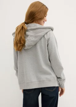 New Chaqueta de chándal con capucha de punto y bolsillo Mujer Ropa Cómoda
