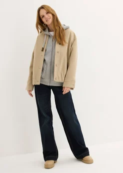 New Chaqueta de chándal con capucha de punto y bolsillo Mujer Ropa Cómoda