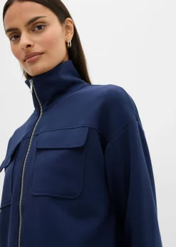 Discount Chaqueta de chándal de mezcla de viscosa ligeramente brillante Mujer Esenciales|Ropa Cómoda