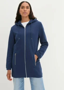 Discount Chaqueta de chándal larga con bolsillos con cremallera Mujer Ropa Cómoda