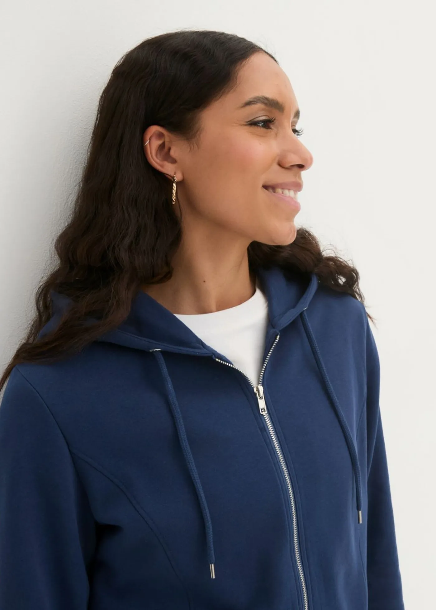 Discount Chaqueta de chándal larga con bolsillos con cremallera Mujer Ropa Cómoda