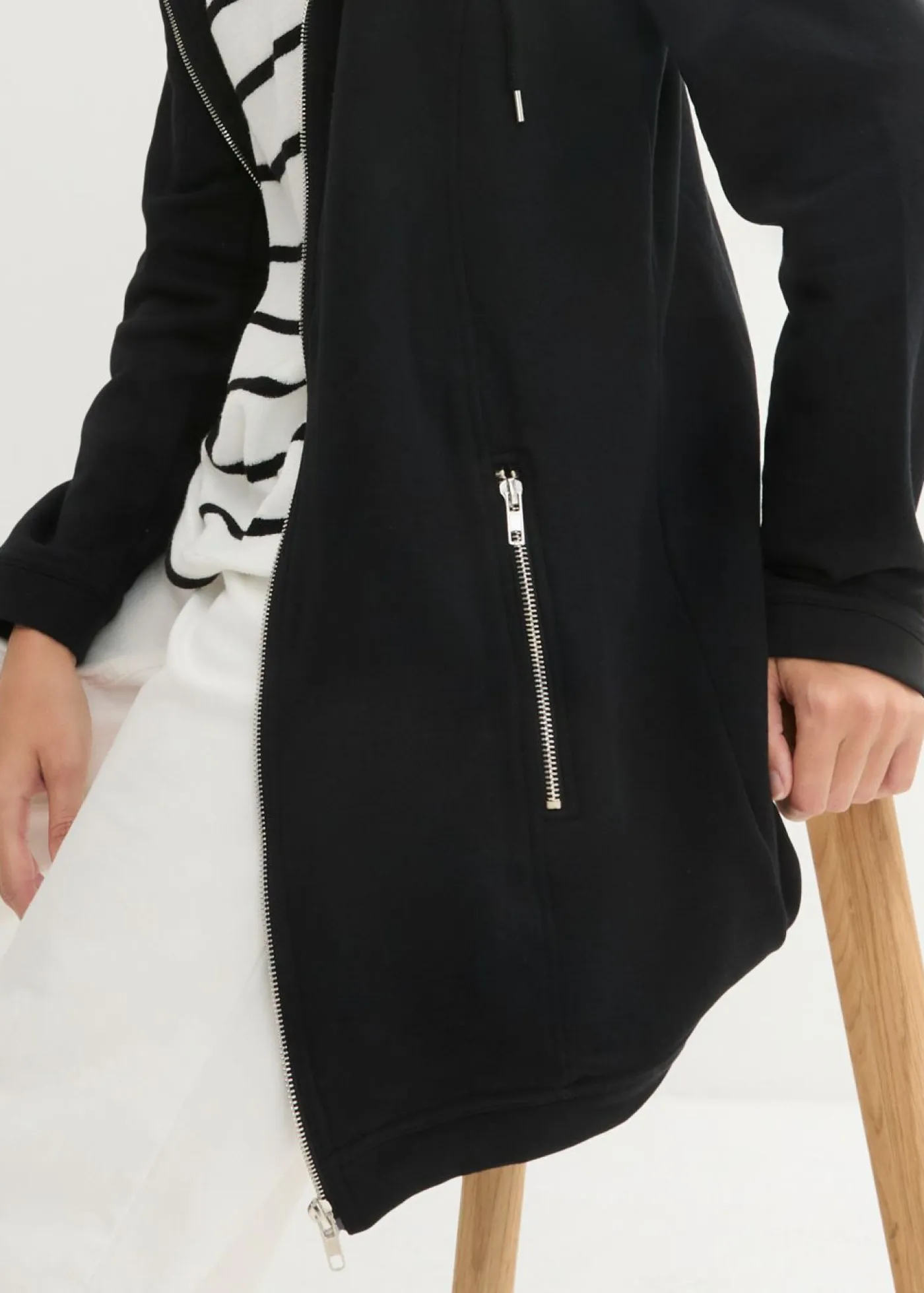 New Chaqueta de chándal larga con bolsillos con cremallera Mujer Ropa Cómoda