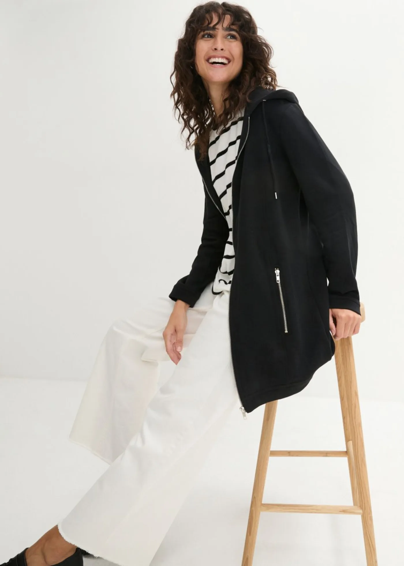 New Chaqueta de chándal larga con bolsillos con cremallera Mujer Ropa Cómoda
