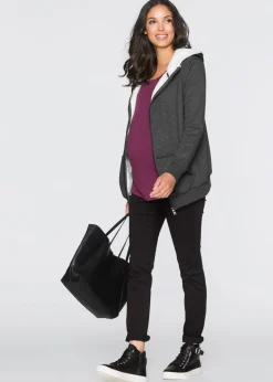 Best Chaqueta de chándal premamá y de porteo, 3 en 1, con interior esponjoso Mujer Premamá