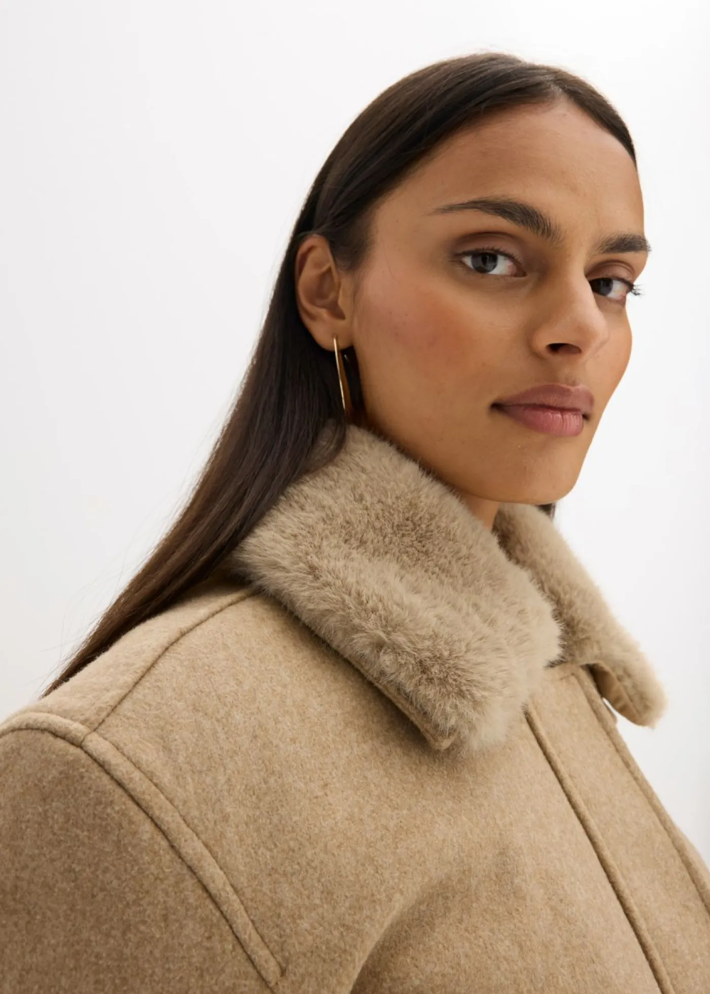 Best Chaqueta de invierno con aspecto de lana Mujer Chaquetas Y Abrigos