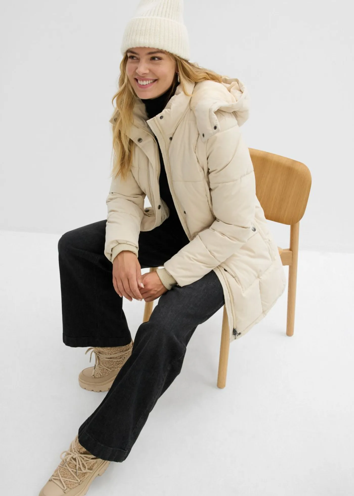 Clearance Chaqueta de invierno con cintura ajustable Mujer Chaquetas Y Abrigos