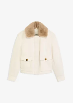 Discount Chaqueta de invierno con aspecto de lana Mujer Chaquetas Y Abrigos