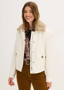 Discount Chaqueta de invierno con aspecto de lana Mujer Chaquetas Y Abrigos