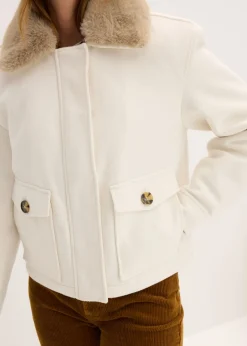 Discount Chaqueta de invierno con aspecto de lana Mujer Chaquetas Y Abrigos
