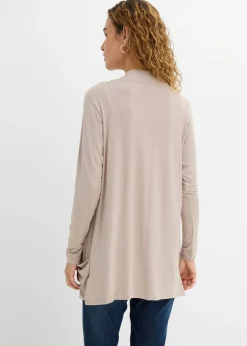 Chaqueta de mezcla de viscosa suave Mujer Básicos|Camisetas