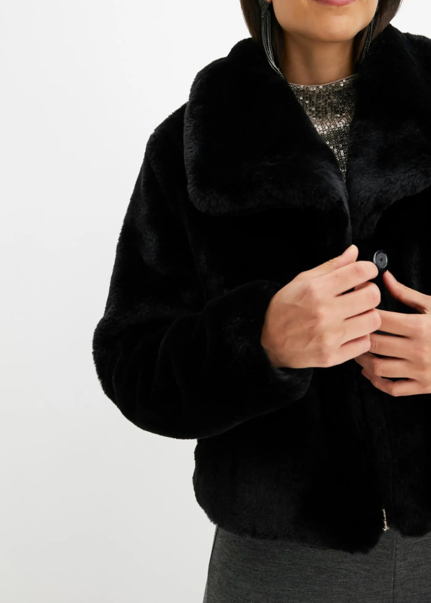 Online Chaqueta de pelo sintético Mujer Chaquetas Y Abrigos