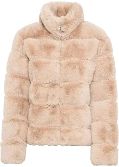 Outlet Chaqueta de pelo sintético con cremallera Mujer Chaquetas Y Abrigos
