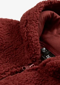 New Chaqueta de peluche, corte en A, con aberturas laterales Mujer Ropa Cómoda|Chaquetas Y Abrigos