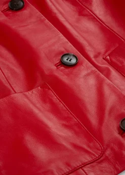 Sale Chaqueta de piel de napa de cordero suave Mujer Premium|Chaquetas Y Abrigos