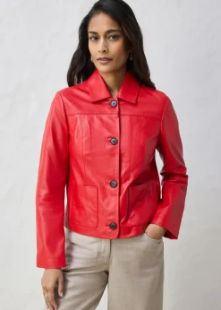 Sale Chaqueta de piel de napa de cordero suave Mujer Premium|Chaquetas Y Abrigos