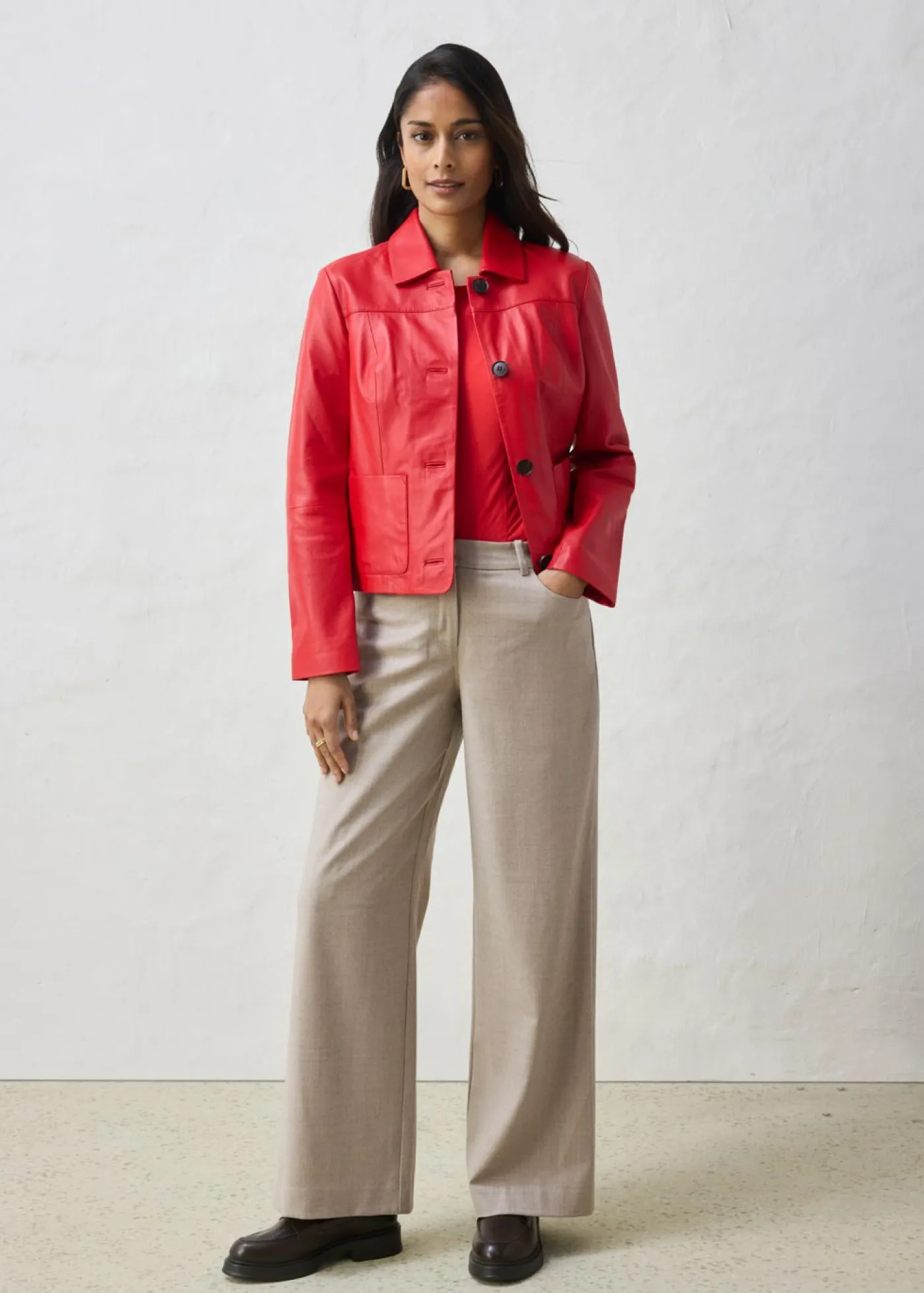 Sale Chaqueta de piel de napa de cordero suave Mujer Premium|Chaquetas Y Abrigos