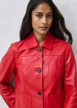 Sale Chaqueta de piel de napa de cordero suave Mujer Premium|Chaquetas Y Abrigos