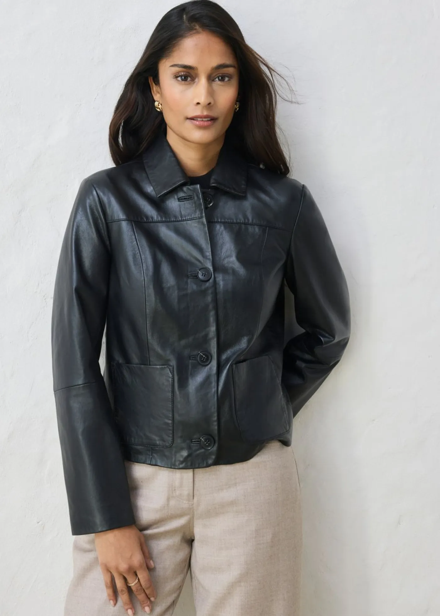 Hot Chaqueta de piel de napa de cordero suave Mujer Premium|Chaquetas Y Abrigos