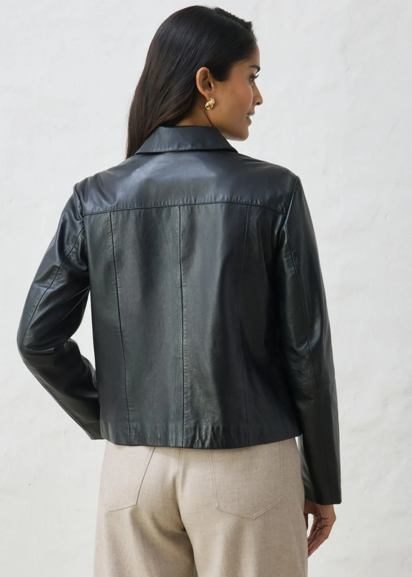 Hot Chaqueta de piel de napa de cordero suave Mujer Premium|Chaquetas Y Abrigos