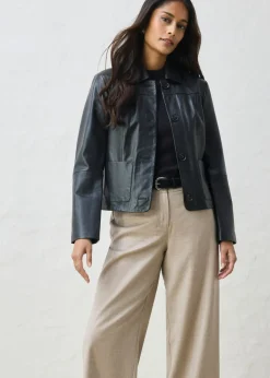 Hot Chaqueta de piel de napa de cordero suave Mujer Premium|Chaquetas Y Abrigos