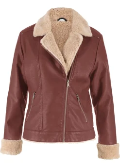 New Chaqueta de piel sintética, con forro Mujer Chaquetas Y Abrigos