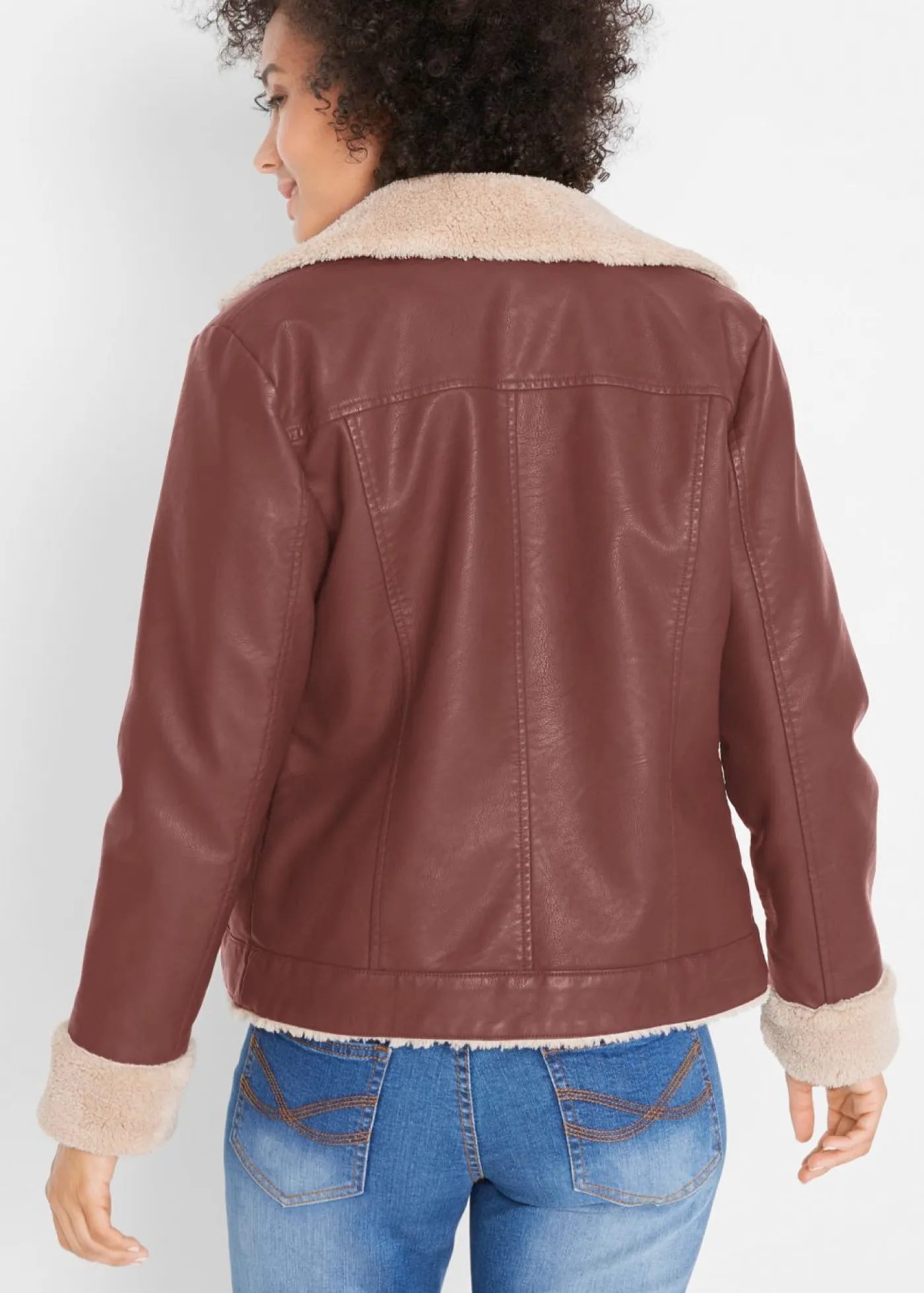 New Chaqueta de piel sintética, con forro Mujer Chaquetas Y Abrigos